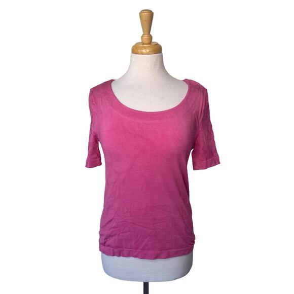 WOLFORD Opaque Naturel Short Sleeve Shirt Pink Large - Picture 1 of 7